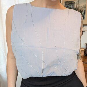 Norton McNaughton - 100% silk tank, lined - lavender - XL